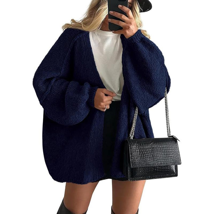 VERONIKA™ - Oversized Fit Lantern Sleeve Autumn Knit Cardigan