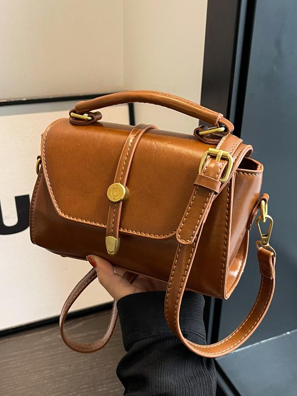 AVANLIE™ - Trendy Contrast Stitching Small Square Shoulder Bag