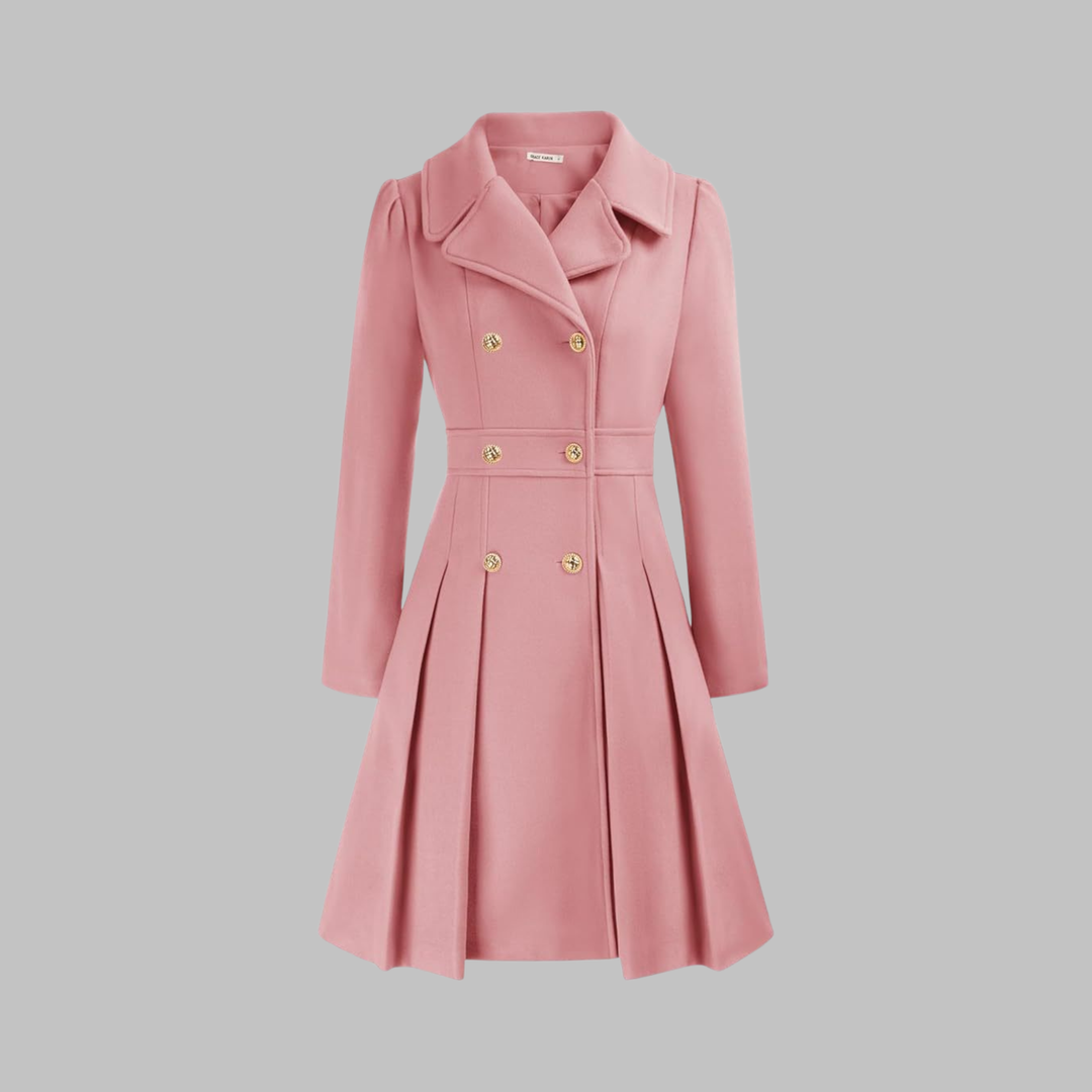 DAMI™ - Classy Double Button Long Sleeve Coat
