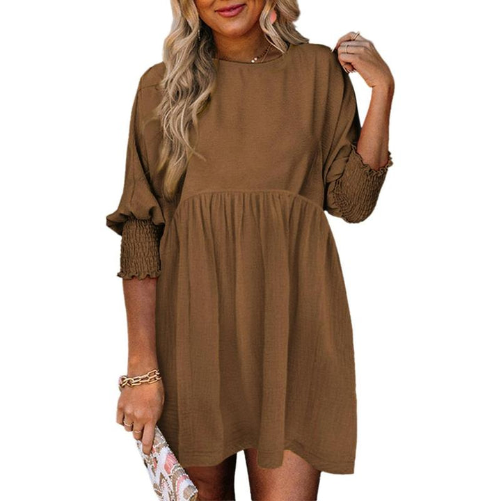 LEA™ – Women’s Casual Black Shift Dress Flowy Crew Neck Mini Sundress for Summer