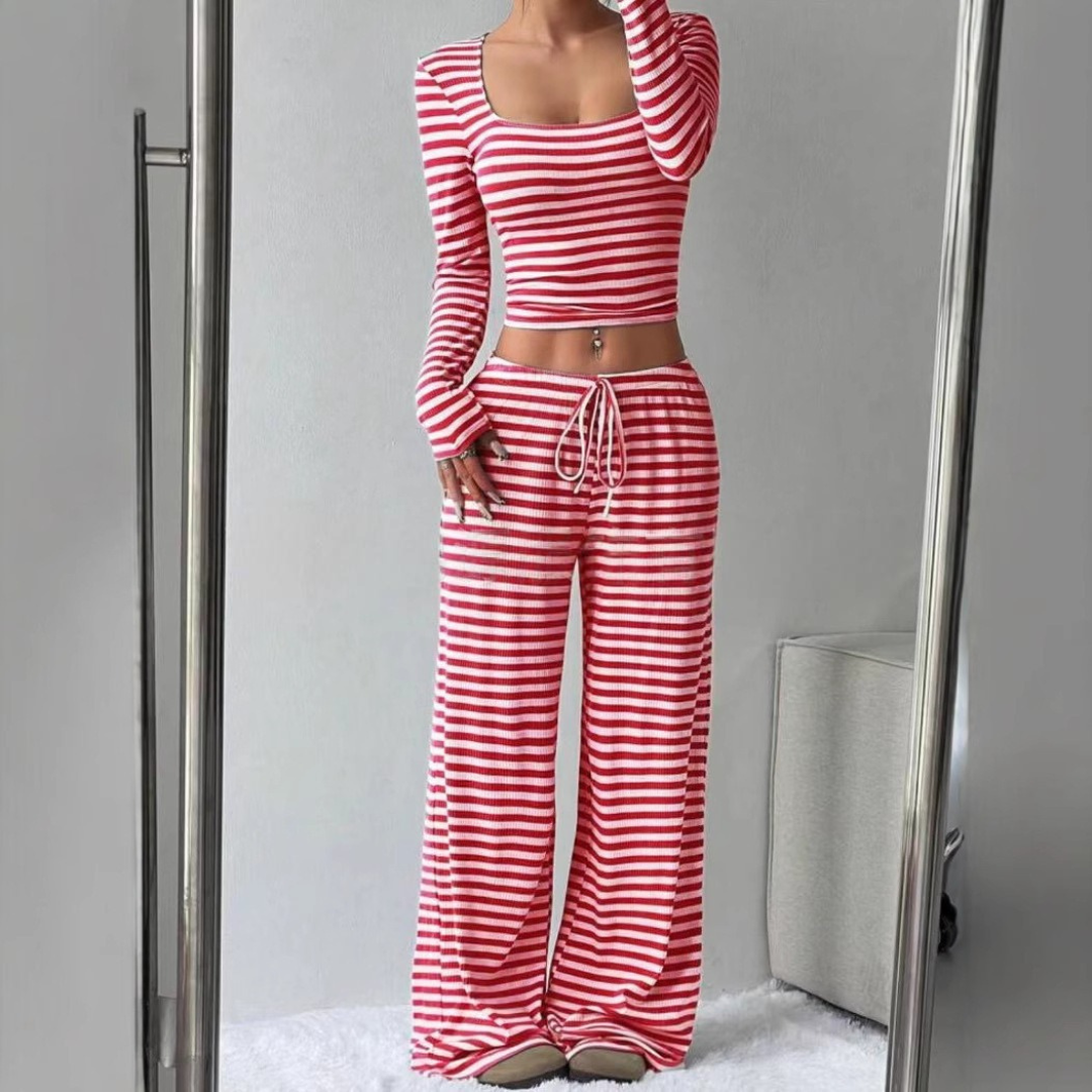 LORNA™ – Relaxed  Fit Crop Top and Pant Lounge Co-ord