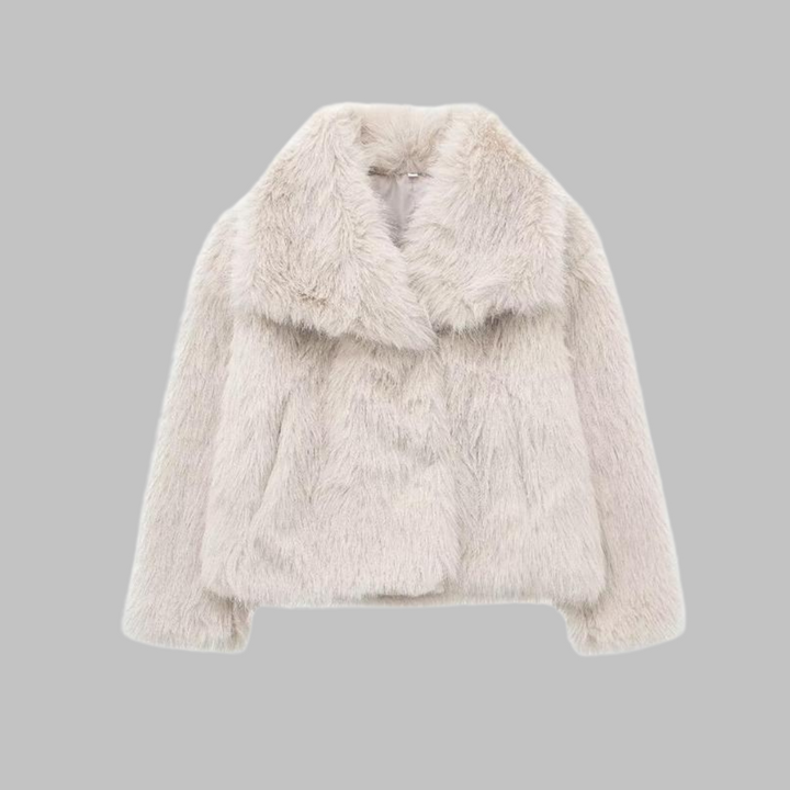 TATSULOK™ - Classy Long Sleeve Collared Fuzzy Coat