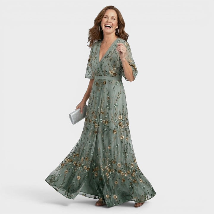 Daniela | Elegant Halter Maxi Dress