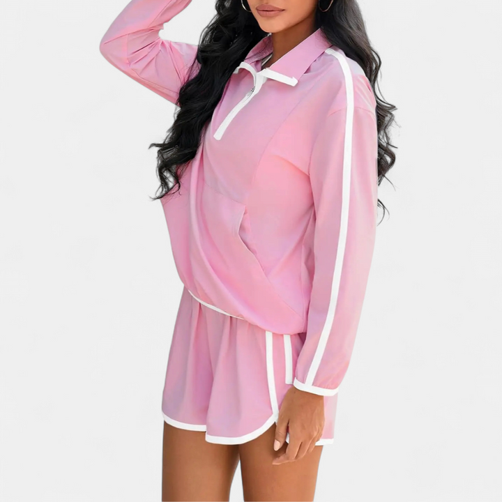 JORDANA™ – Half-Zip Pullover Tracksuit Set