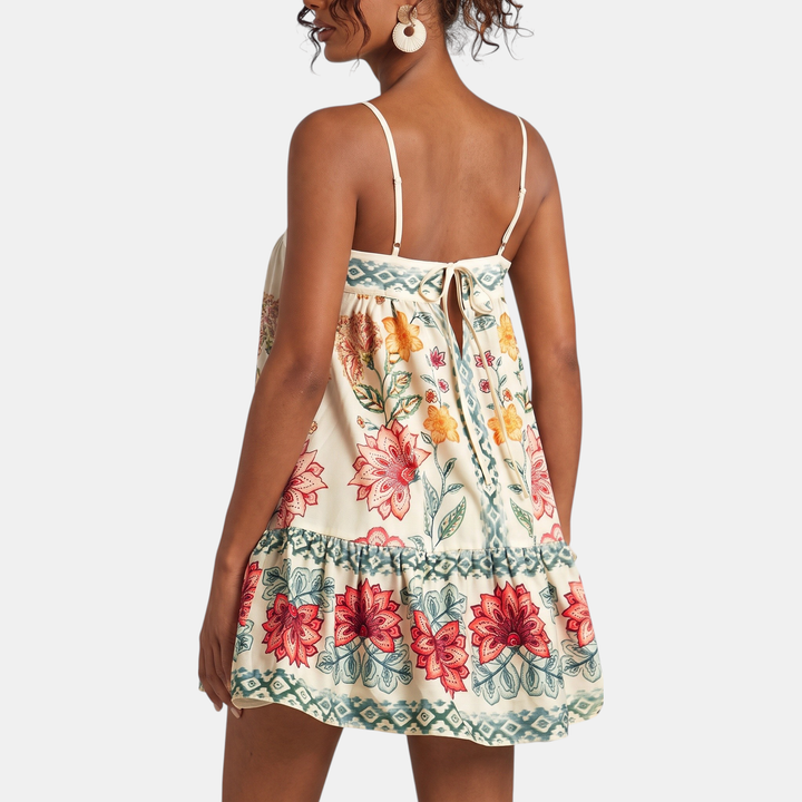 Women's Flowy Spaghetti Strap Boho Vacation Sundress