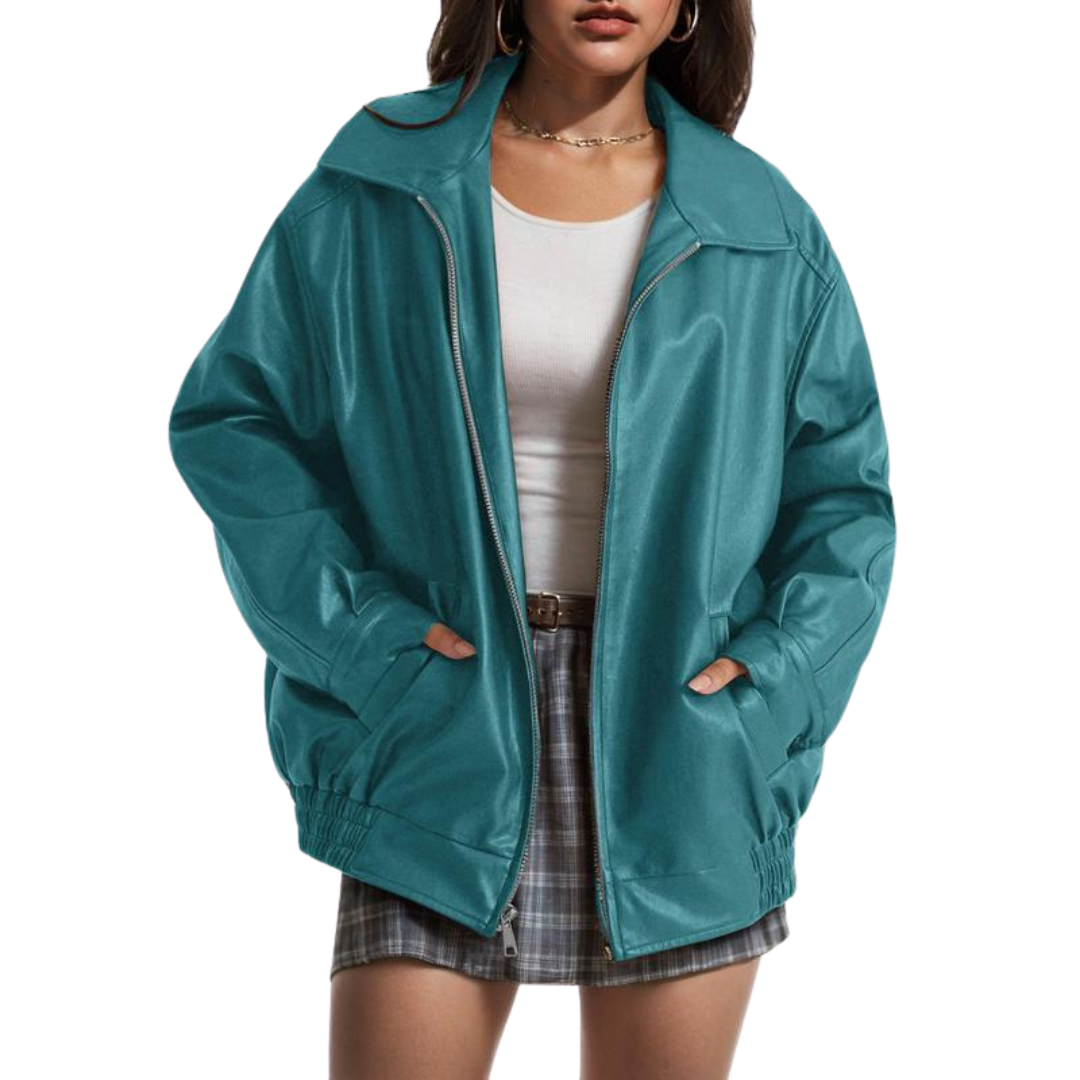 XANDRA™ - Trendy Oversized Leather Faux Suede Jacket for Fall Fashion