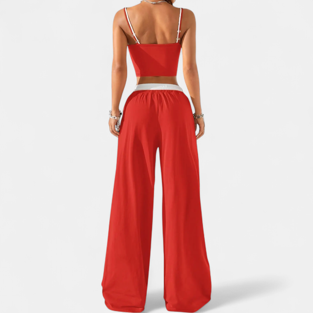 ZEPHINE™ – Relaxed Colorblock Cami Wide Leg Set