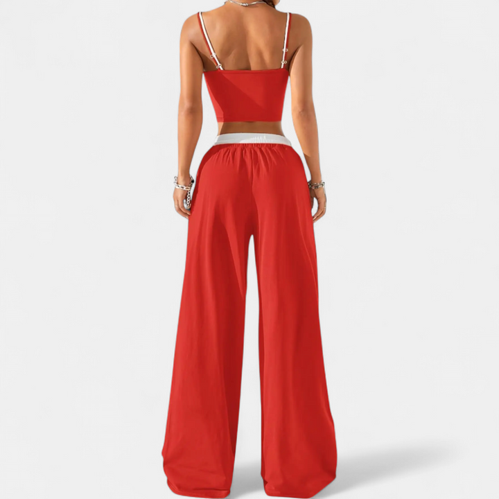 ZEPHINE™ – Relaxed Colorblock Cami Wide Leg Set