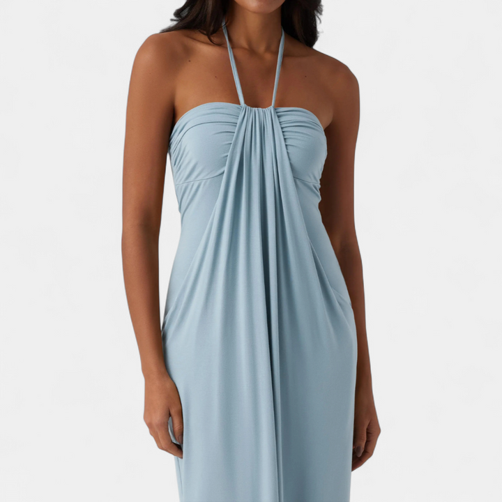 SOLÈNE™ – Sexy Halter Tie-Back Maxi Dress