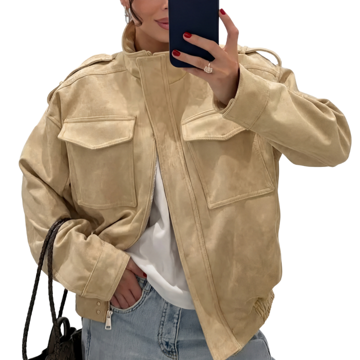 LEXIE™ – Sophisticated Chic Stand Long Sleeve Jacket