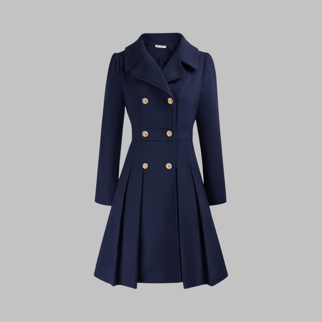 DAMI™ - Classy Double Button Long Sleeve Coat