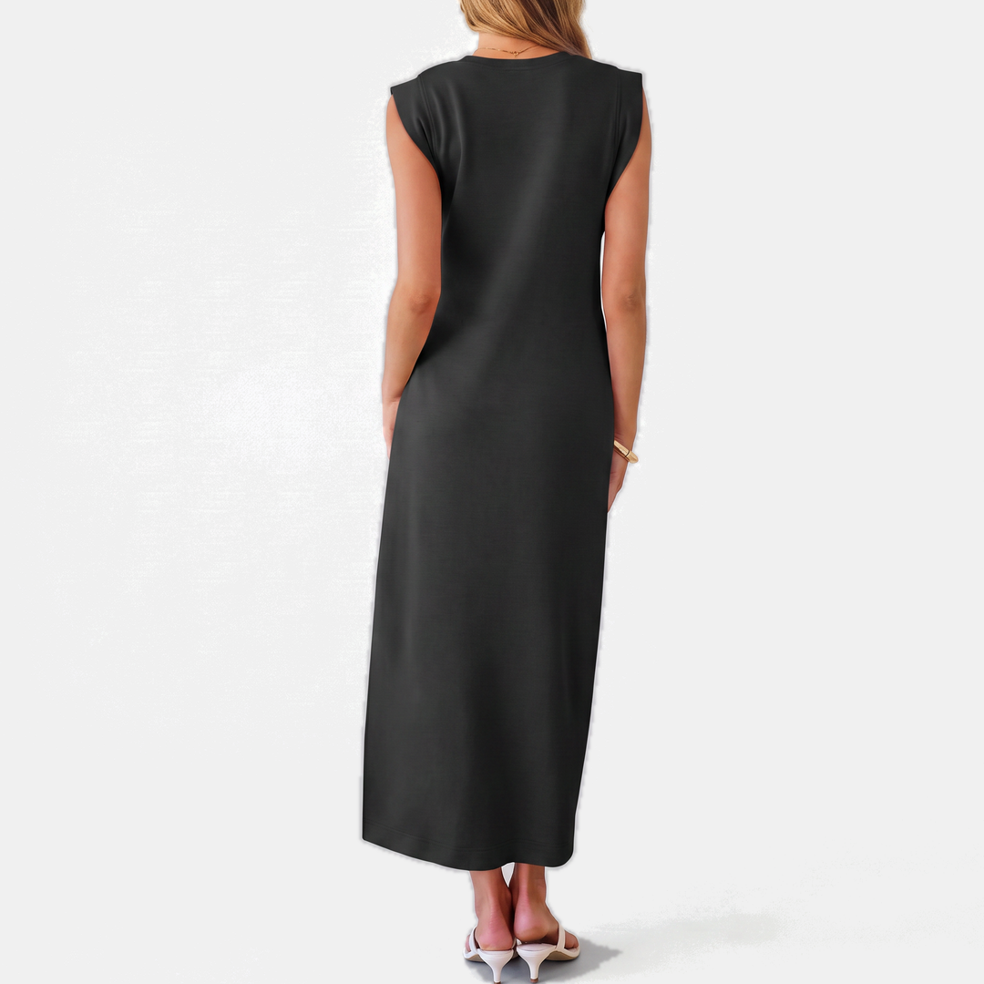 Women's Sleeveless Loose Fit Split Hem Maxi Sundress