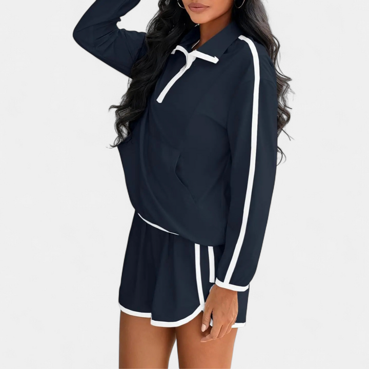 JORDANA™ – Half-Zip Pullover Tracksuit Set