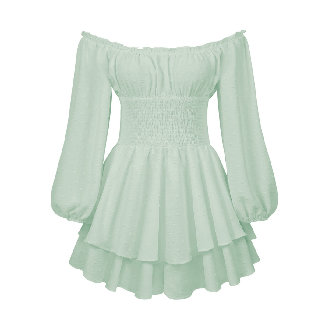 CYNRHIA™ – Elegant Long Sleeve Off-Shoulder Romper