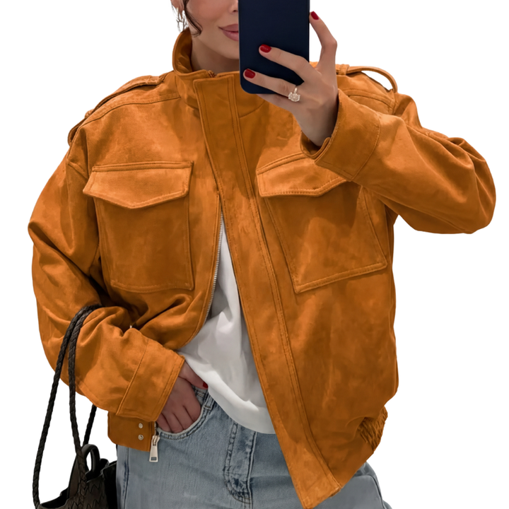 LEXIE™ – Sophisticated Chic Stand Long Sleeve Jacket