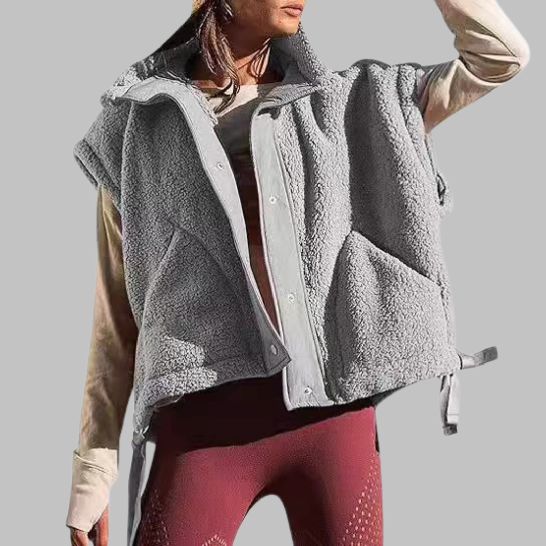 RAY™ - Comfy Warm Fleece Sleeveless Button Down Vest
