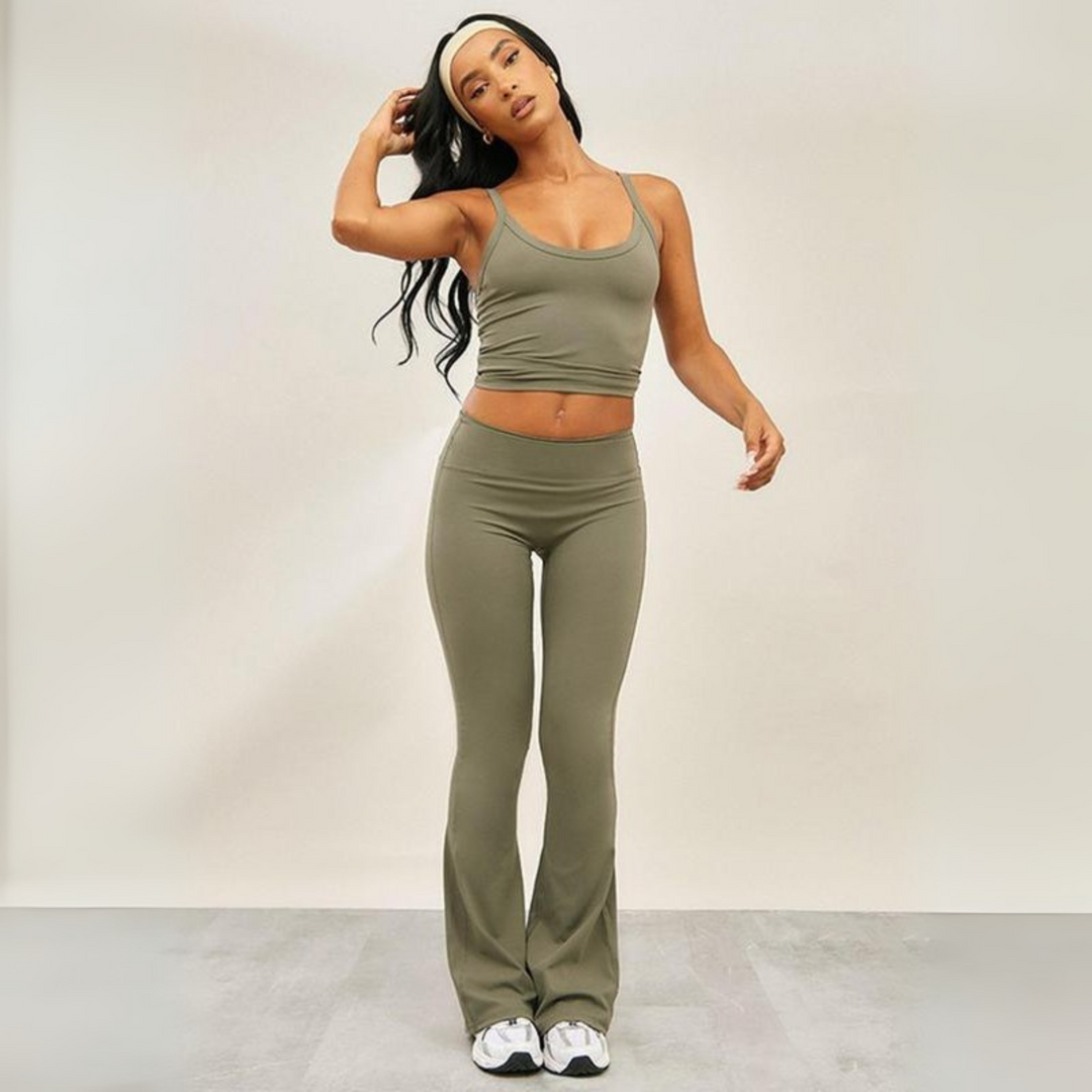 ARIANA™ - Casual Cami Top and Flare Leg Pants Set