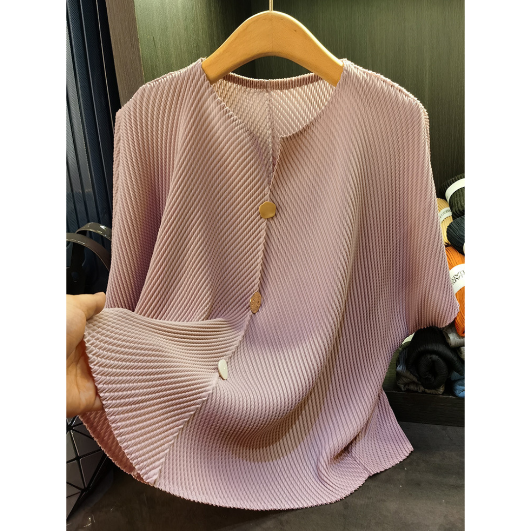 SAVARA™ – Lightweight Round Neck Cardigan Top