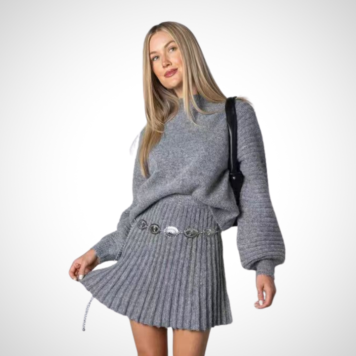 LOUISA™ - Elegant Ribbed Knit Two-Piece Fall Outfit
