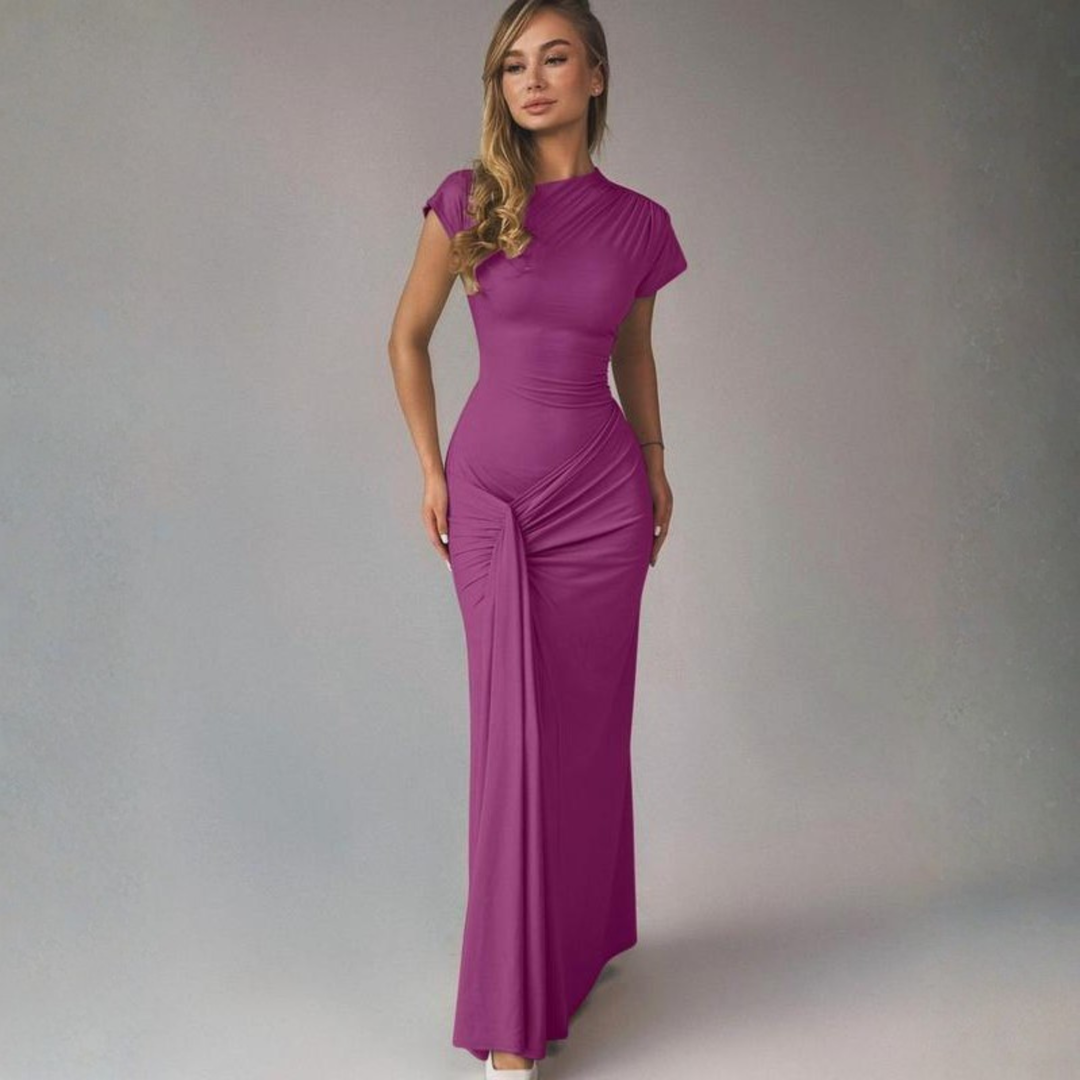 LOLA™ - Elegant Wrap Ruched Bodycon Formal Dress