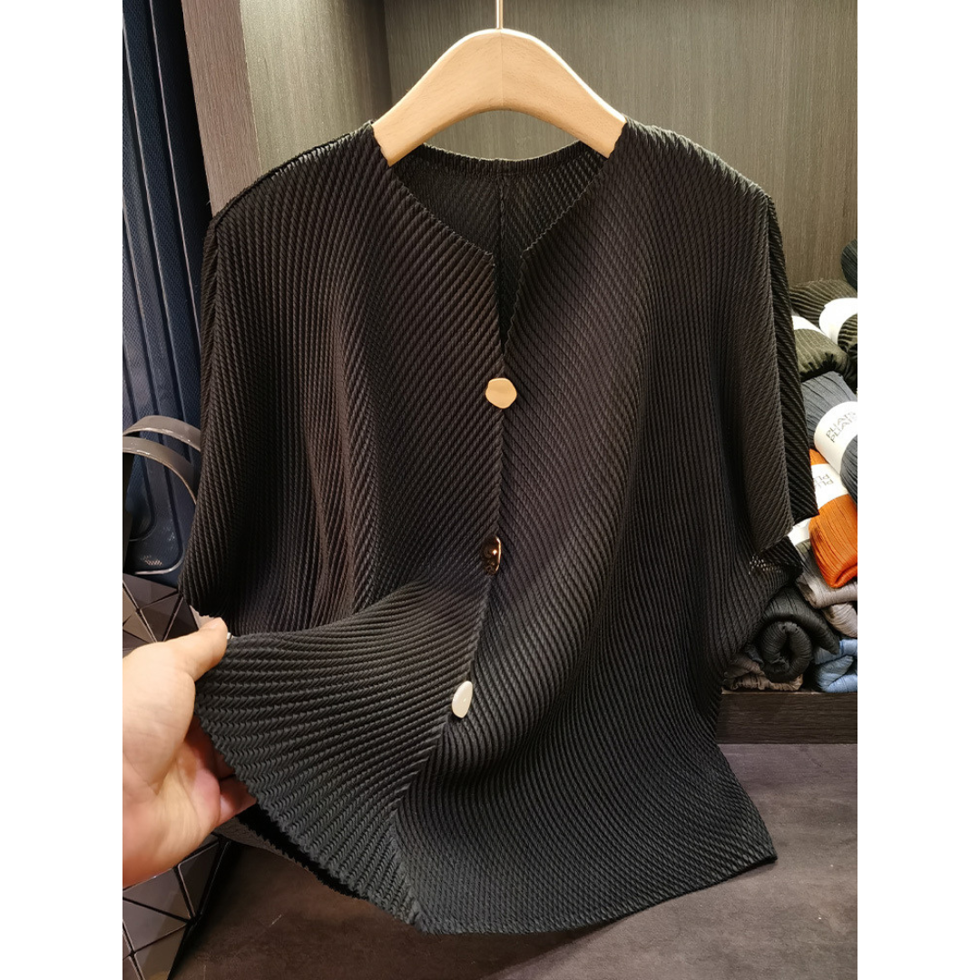 SAVARA™ – Lightweight Round Neck Cardigan Top