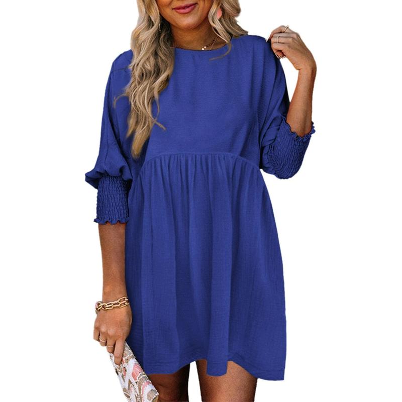 MIRASOL™ – Casual Crew Neck Loose Fit Mini Dress