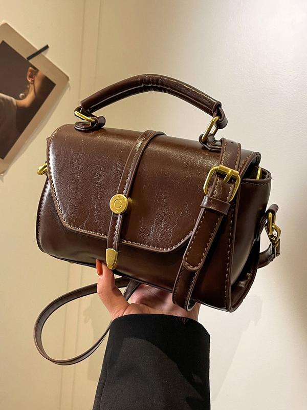 AVANLIE™ - Trendy Contrast Stitching Small Square Shoulder Bag