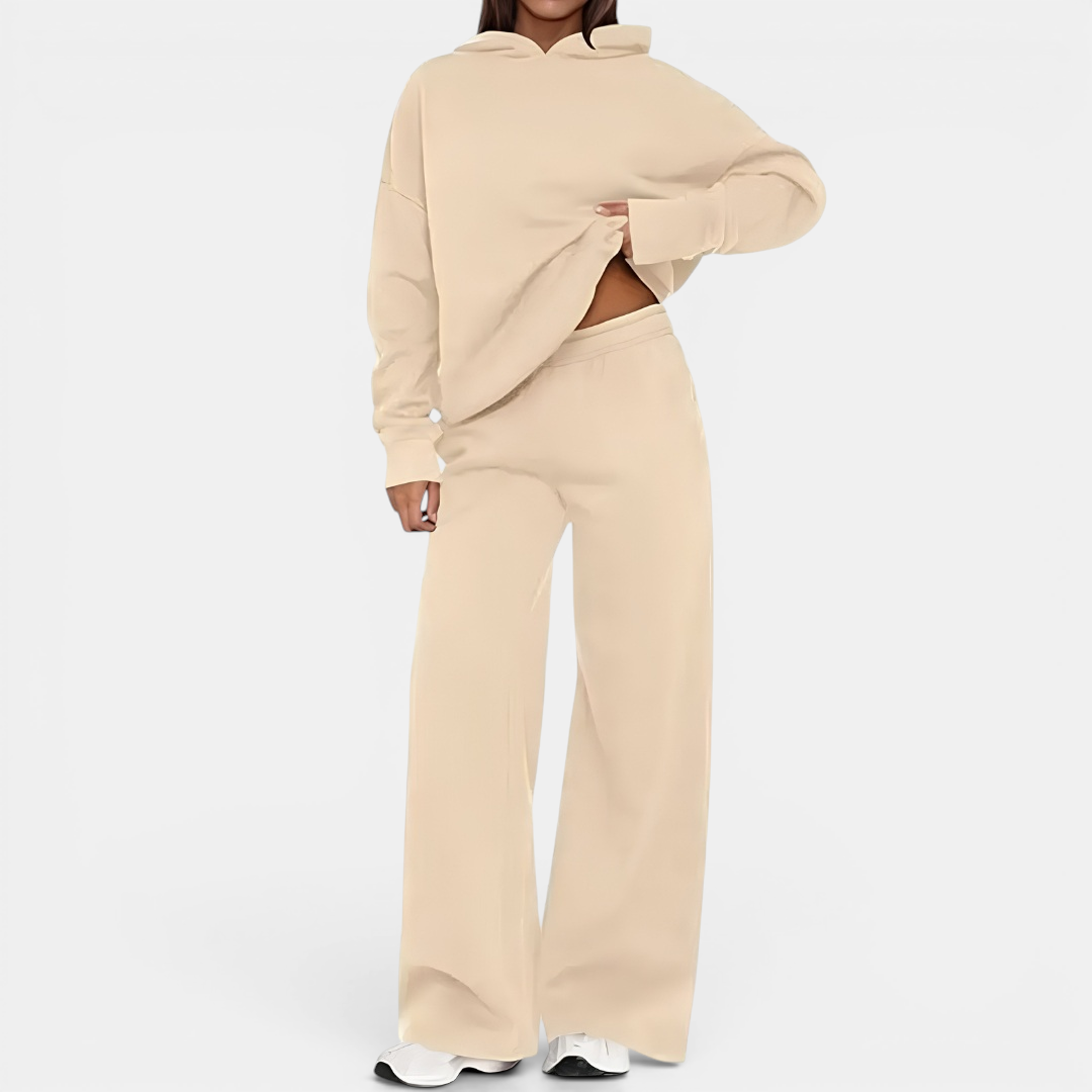 FREJA™ – Cozy Fleece-Lined Hoodie Tracksuit Set