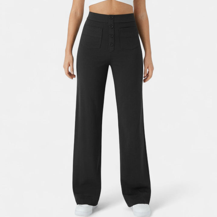 BRIXLEY™ – Relaxed High-Waist Straight-Leg Pants
