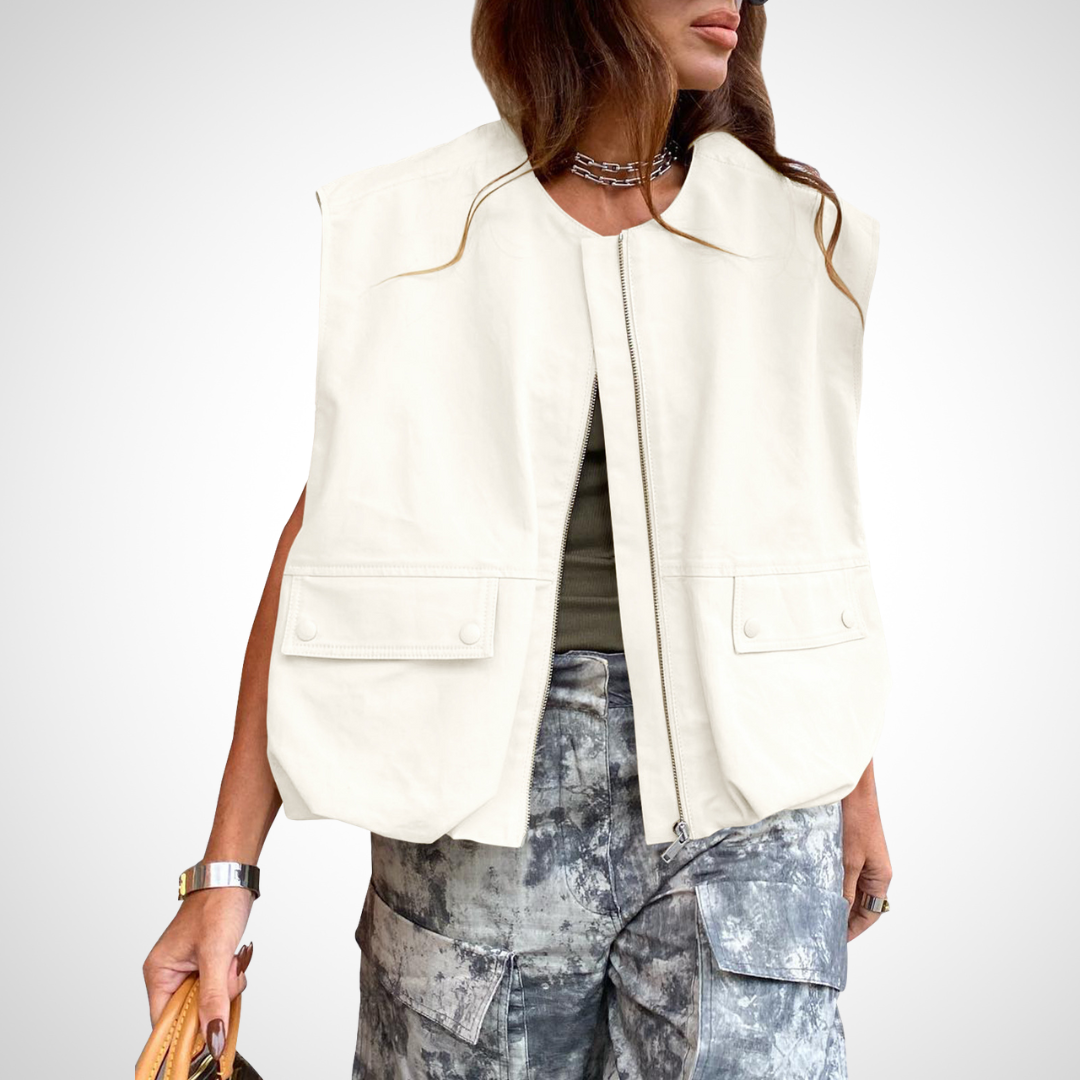 QUANA™ - Casual Sleeveless Loose Zipper Vest