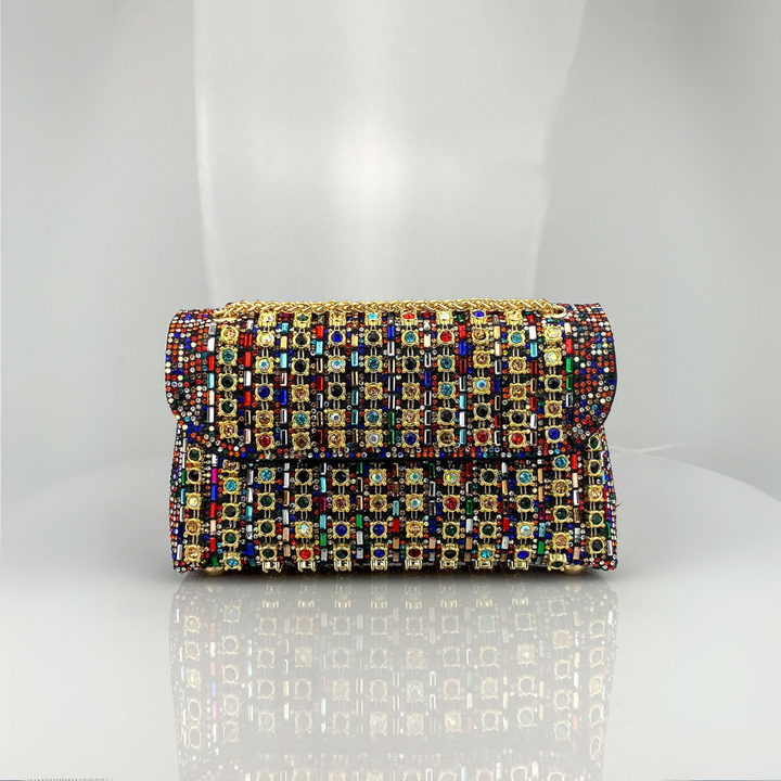 LAVIERA™ - Chic Chain Colored Diamond Shoulder Bag