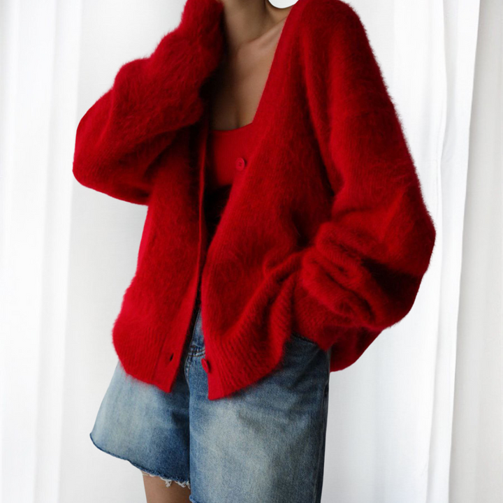 QUINCY™ - Comfy Button Front Drop Shoulder Cardigan