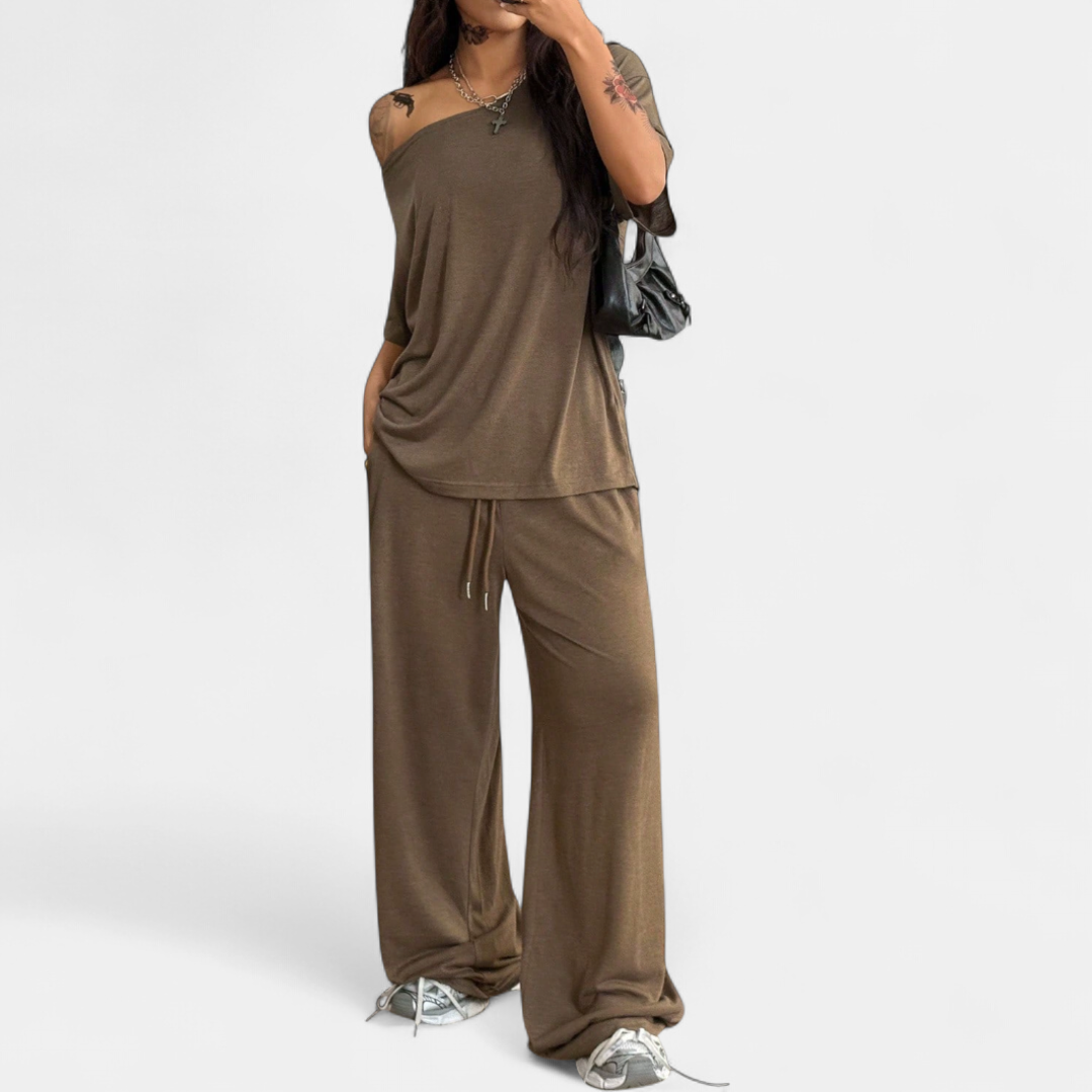 DEXT™ – Relaxed Wide-Leg Athleisure Two-Piece Set