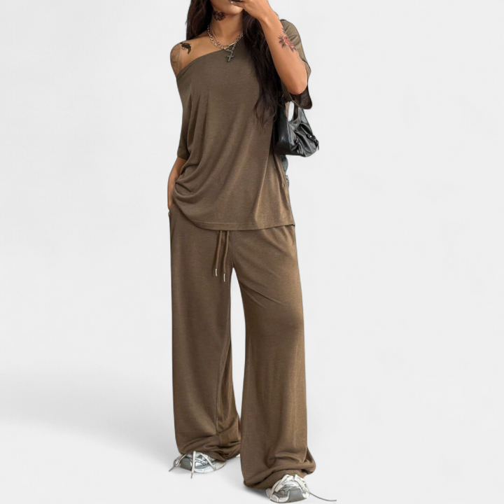 DEXT™ – Relaxed Wide-Leg Athleisure Two-Piece Set