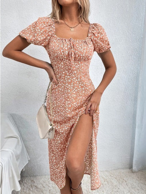COLETTE™ – Casual Summer Square Neck A-Line Dress