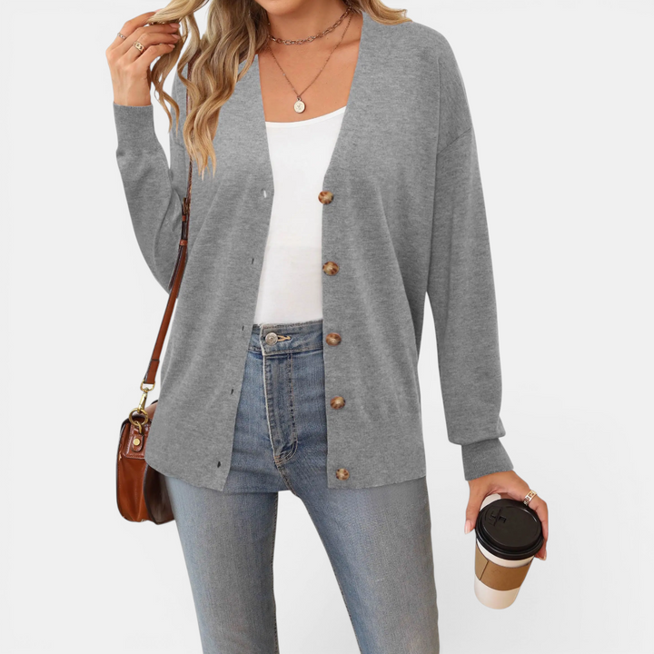 CLARICE™ – Lightweight Wool Blend Button Cardigan