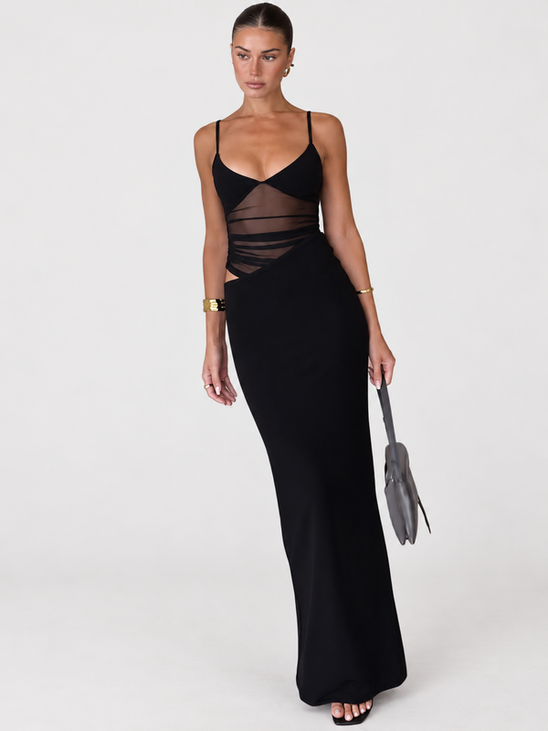 GUADALUPE™ – Classy Sleeveless Cut-Out Bodycon Sheer Dress