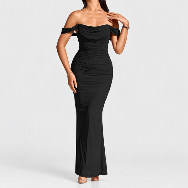 VALENTINI™ – Chic Off-Shoulder Ruched Mermaid Evening Dress
