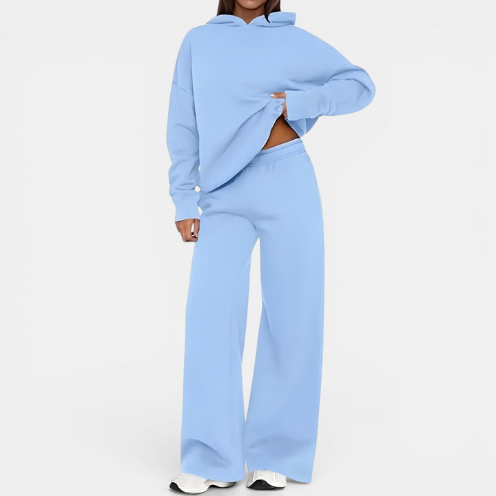 FREJA™ – Cozy Fleece-Lined Hoodie Tracksuit Set