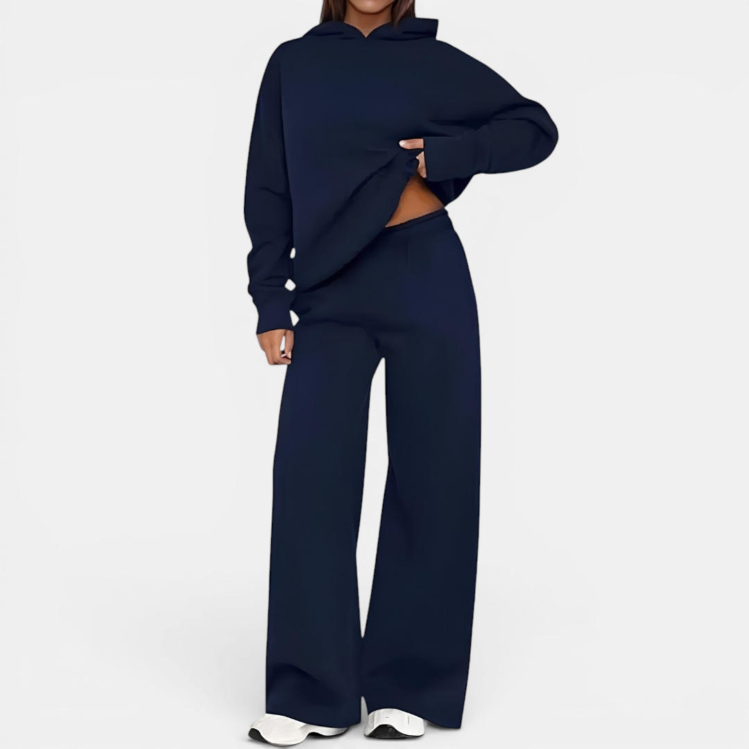 FREJA™ – Cozy Fleece-Lined Hoodie Tracksuit Set