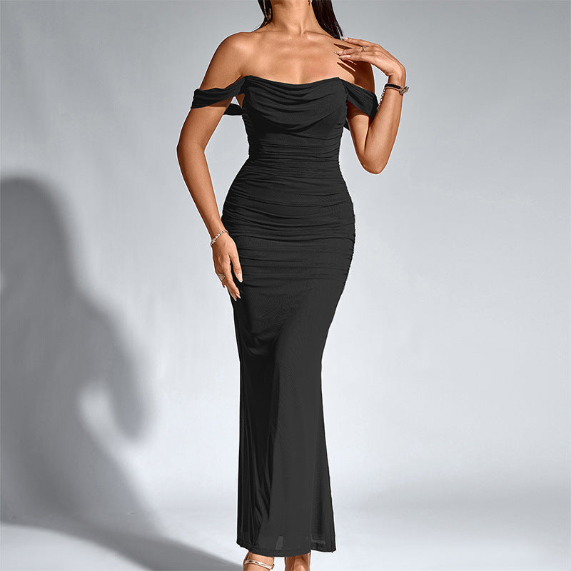 VALENTINI™ – Chic Off-Shoulder Ruched Mermaid Evening Dress