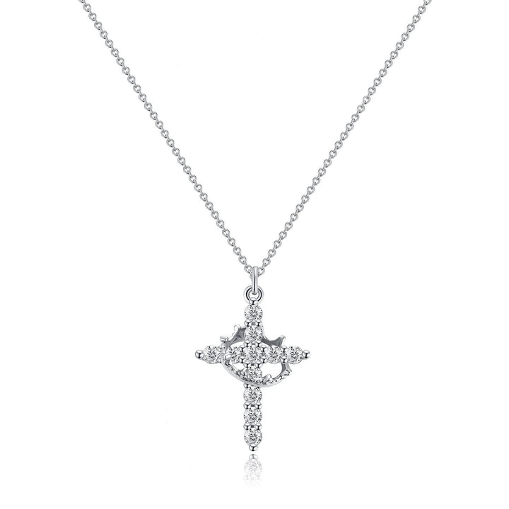 CLARISSE™ – Classic Cross & Crown Necklace
