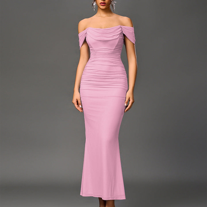 VALENTINI™ – Chic Off-Shoulder Ruched Mermaid Evening Dress