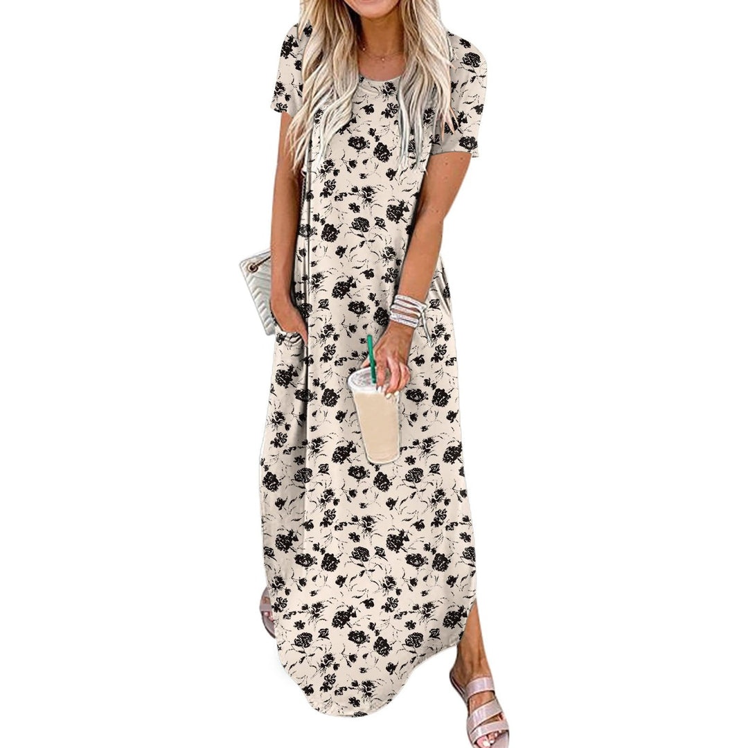 SOPHIE™ - Casual Loose-Fit Short Sleeve Long Dress for Relaxed Elegance