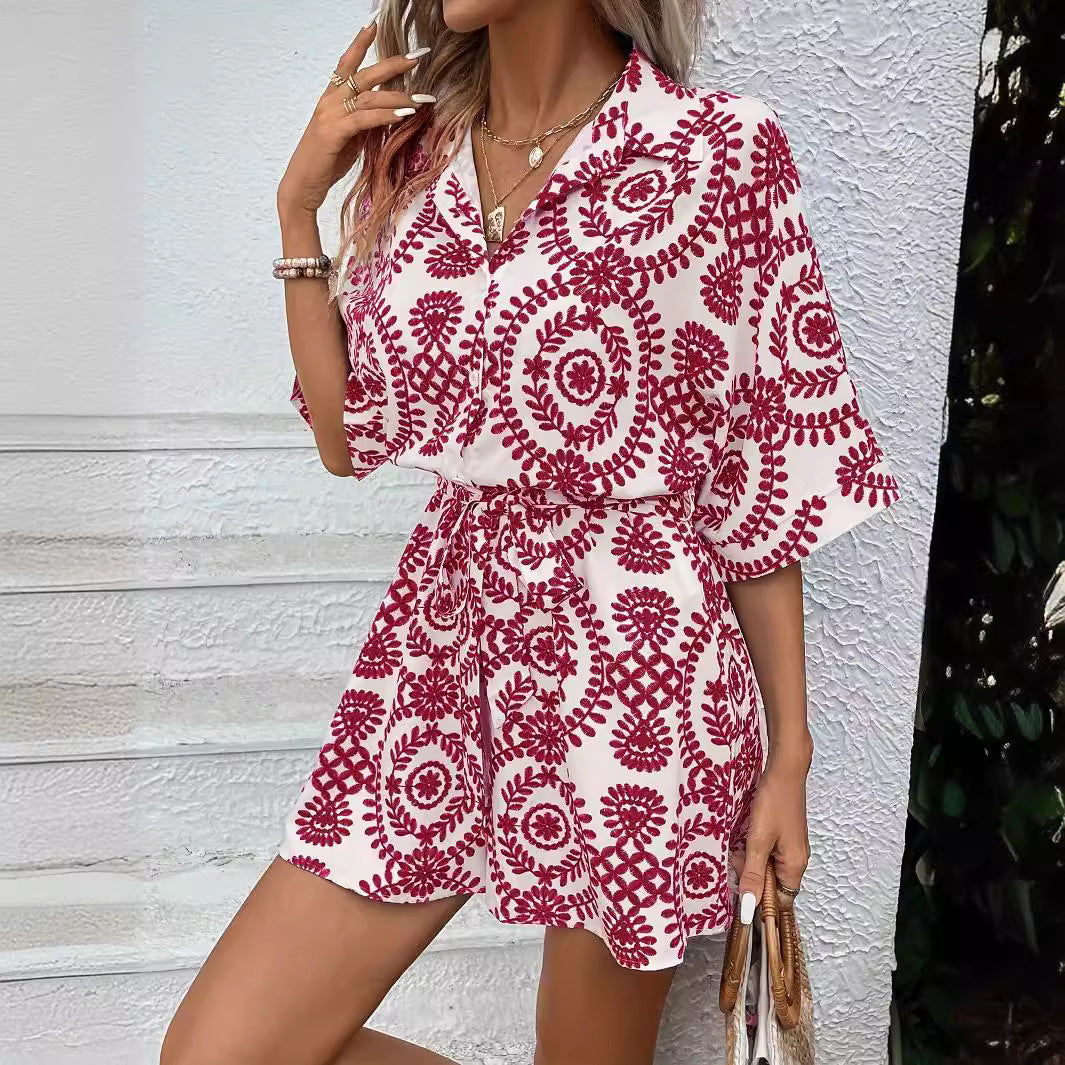 CASSIA™ - Elegant Summer Floral Boho Romper