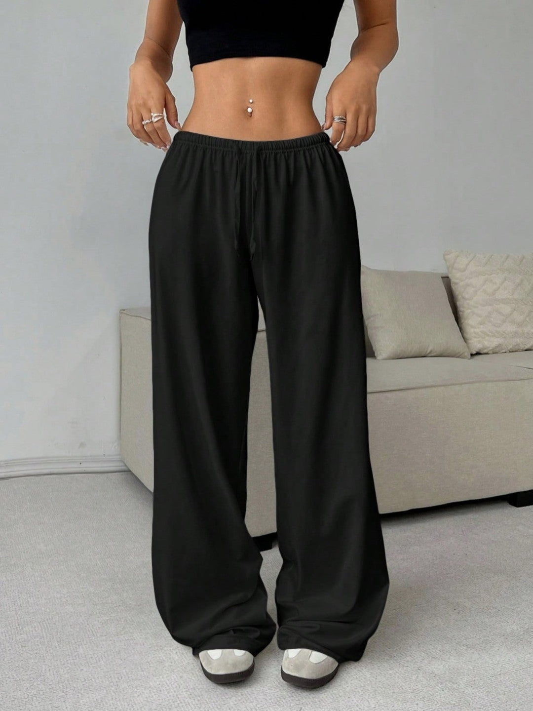 QOVELA™ - Casual Adjustable String Wide Leg Pants