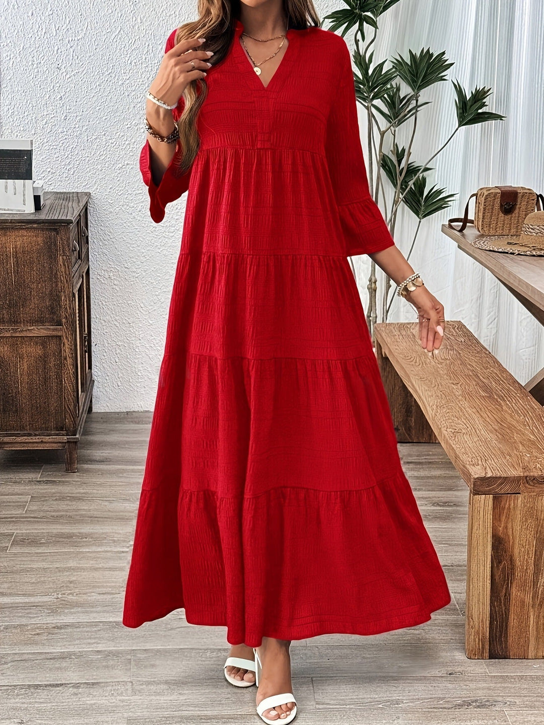 STELLA™ - Casual V-Neck Summer Maxi Dress