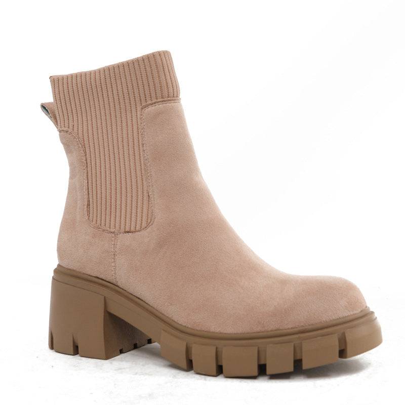 AVA™ - Women Chelsea Ankle Boots Chunky Slip On Booties