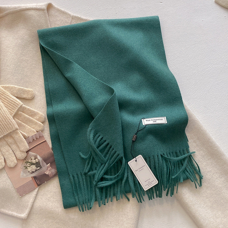 KHIONNE™ - Comfy Soft Plain Tassel Scarf Shawls