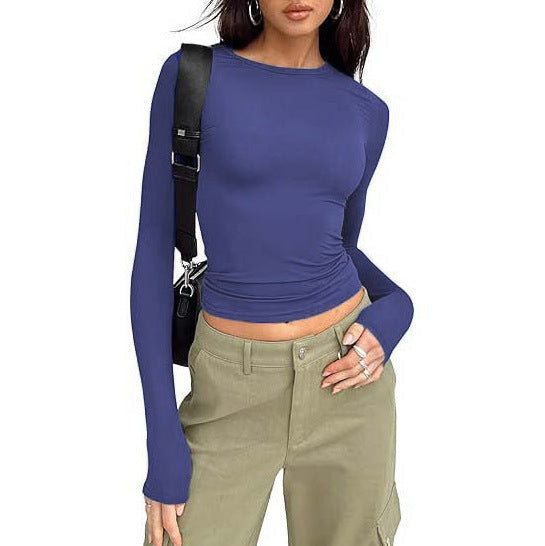 JIHYO™ - Casual Long Sleeve Round Neck Top